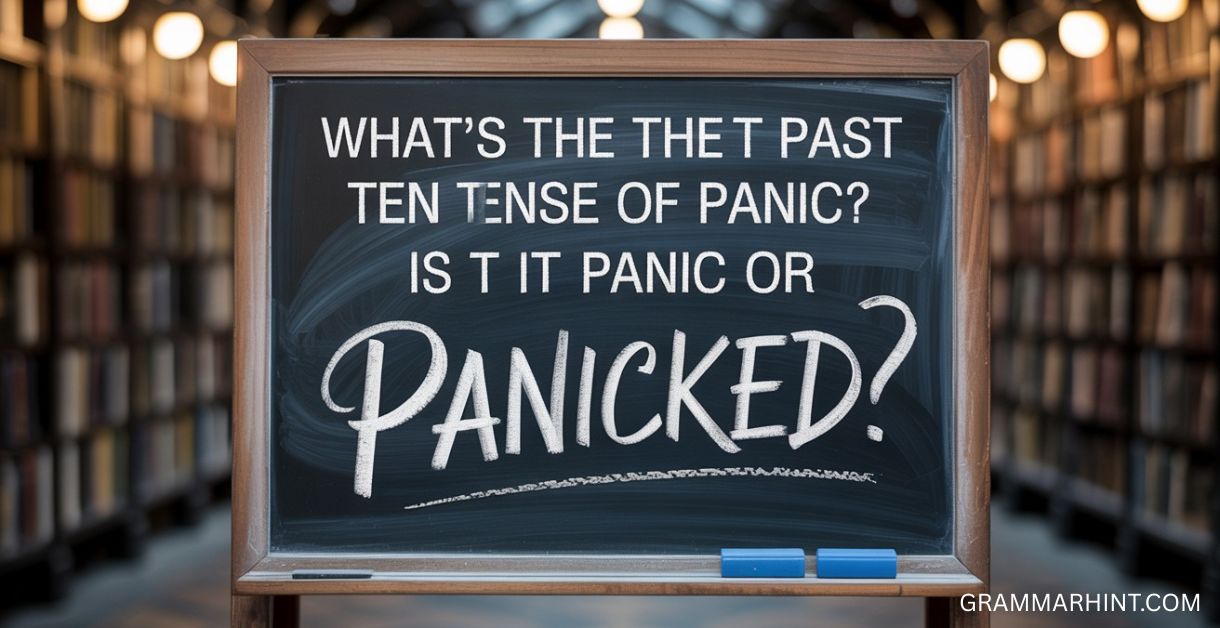 What’s the Past Tense of Panic? Is it Panic or Panicked?