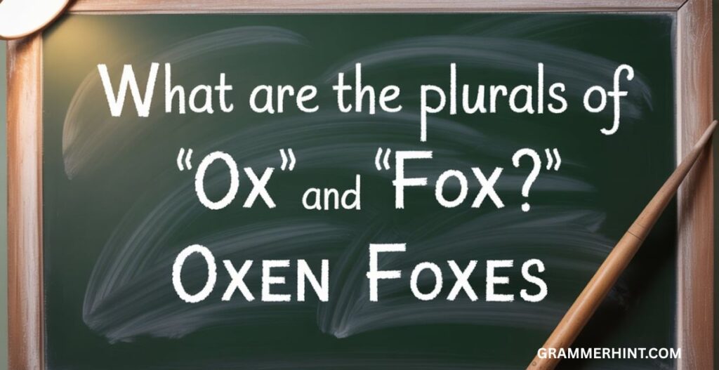 Fox vs. Ox Grammar: Why the Difference?