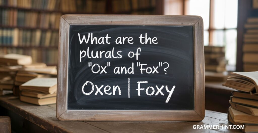 Grammar Explanation for Oxen and Foxes