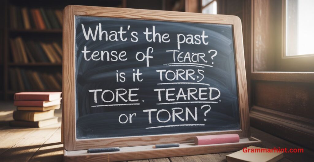 The Irregular Verb Tear: Tore, Torn, or Teared?