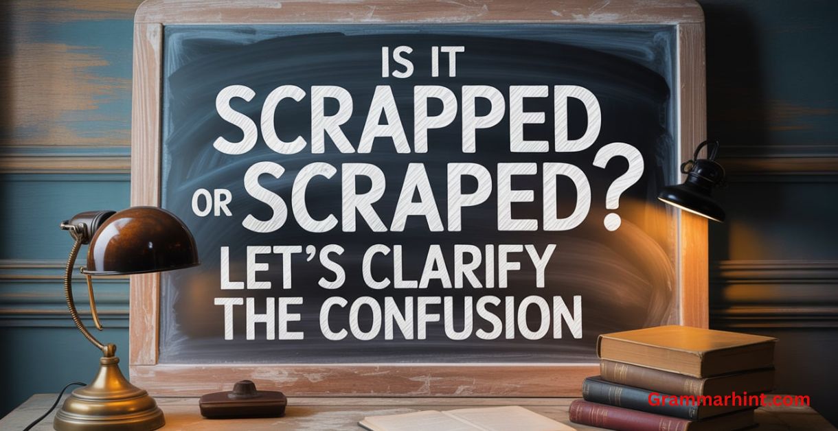 Scrapped or Scraped