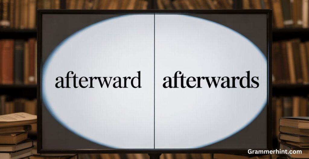 "Afterward" and "Afterwards"