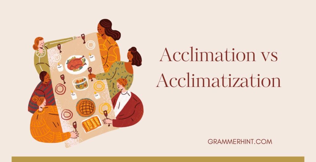 Acclimation vs Acclimatization