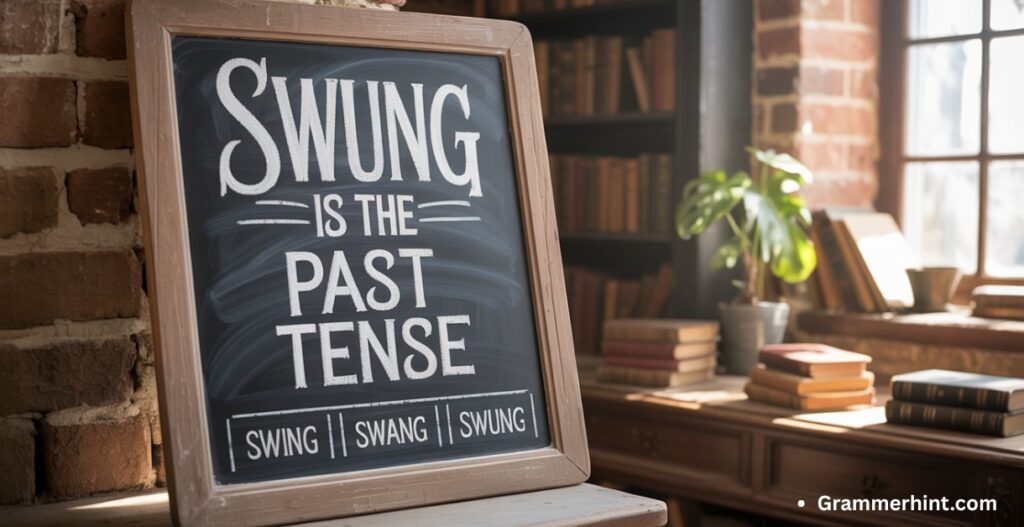 Swing, swang or swung?