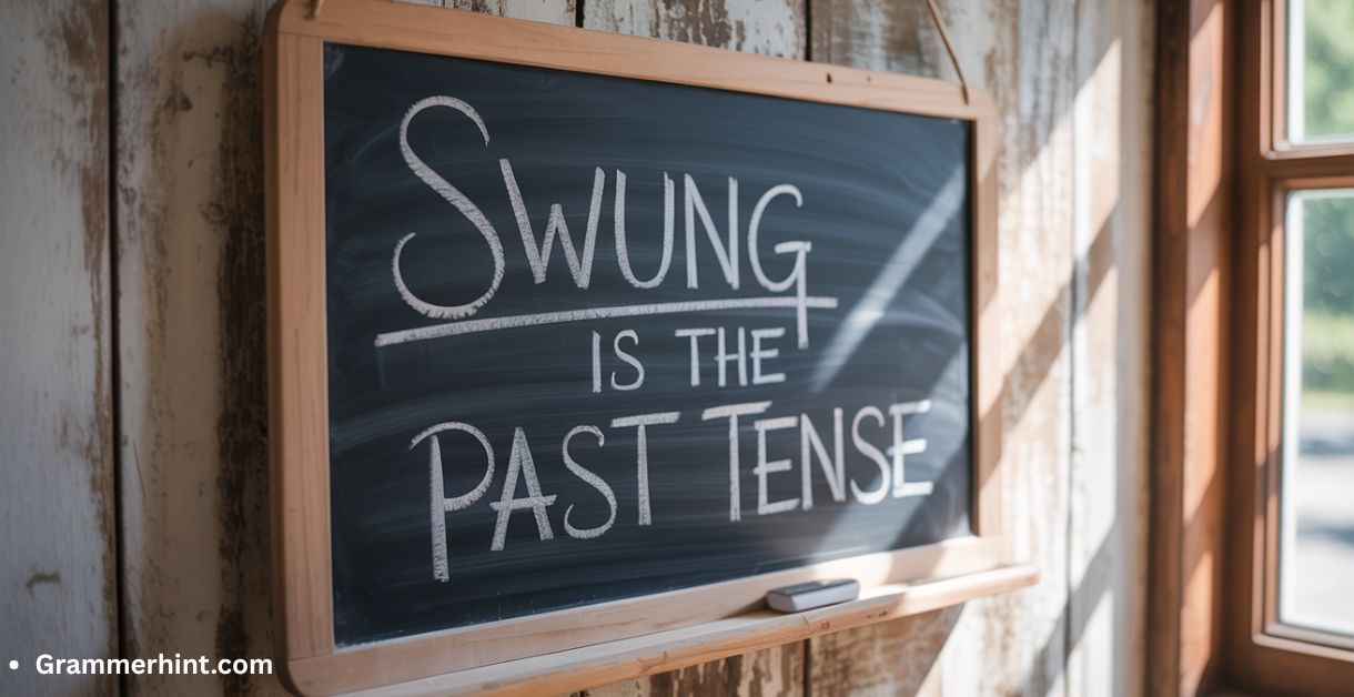 What’s the past tense of “swing”?