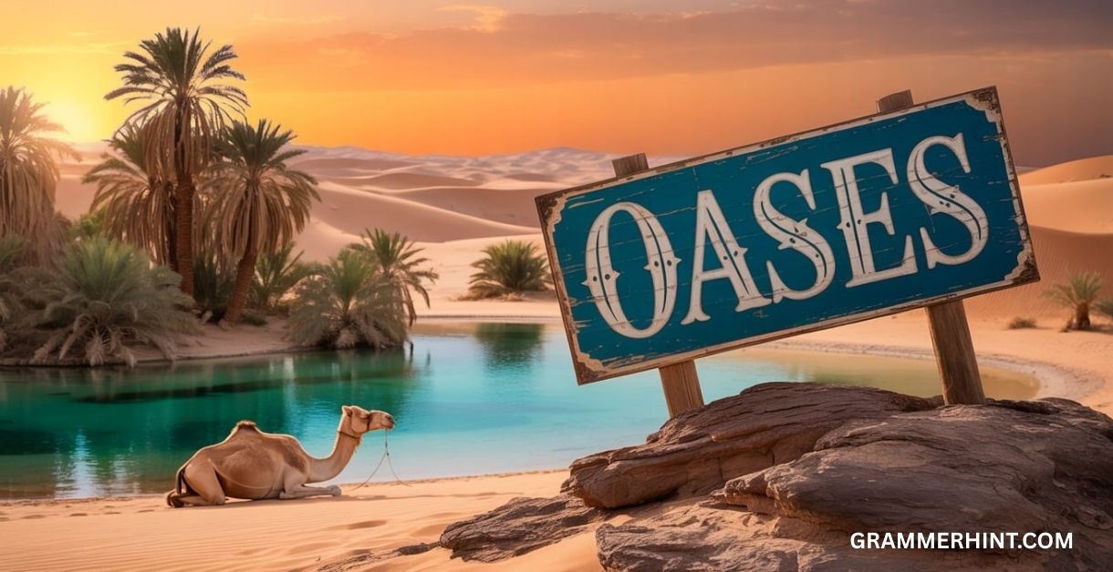 What is the plural of oasis?