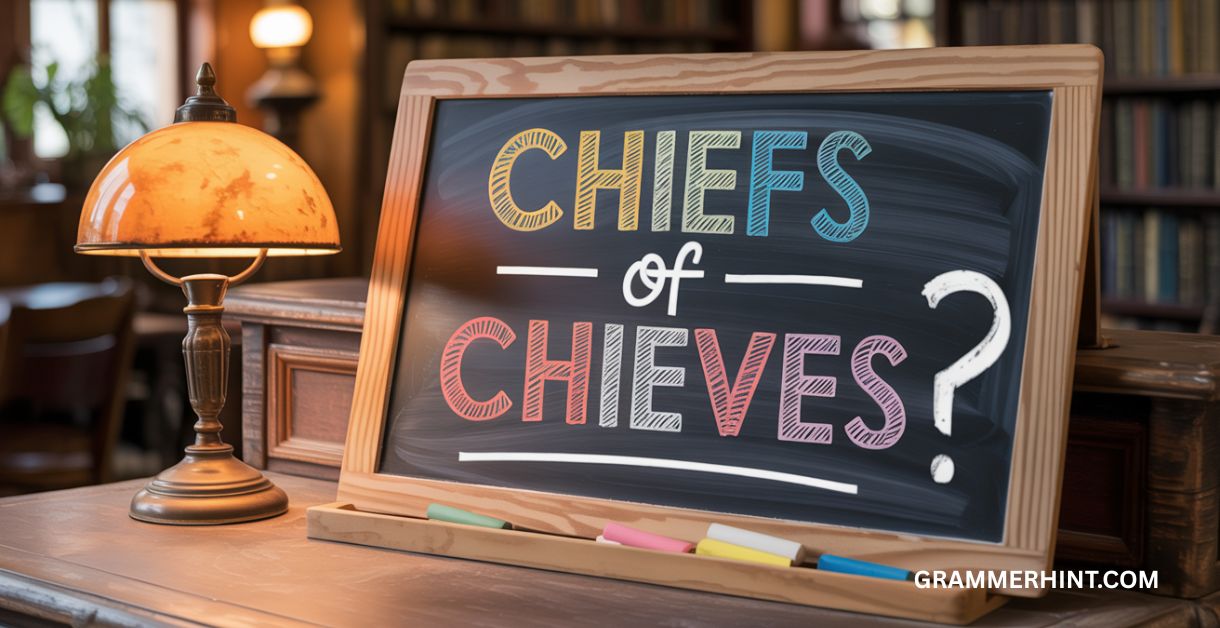 What is the Plural of Chief? Chiefs or Chieves?