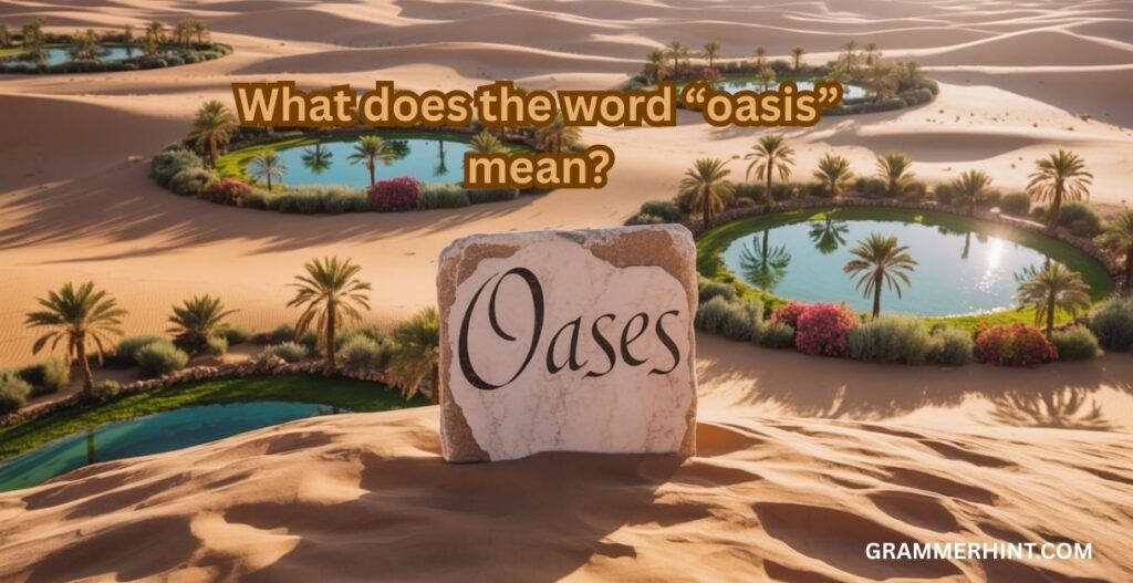 What does the word “oasis” mean?