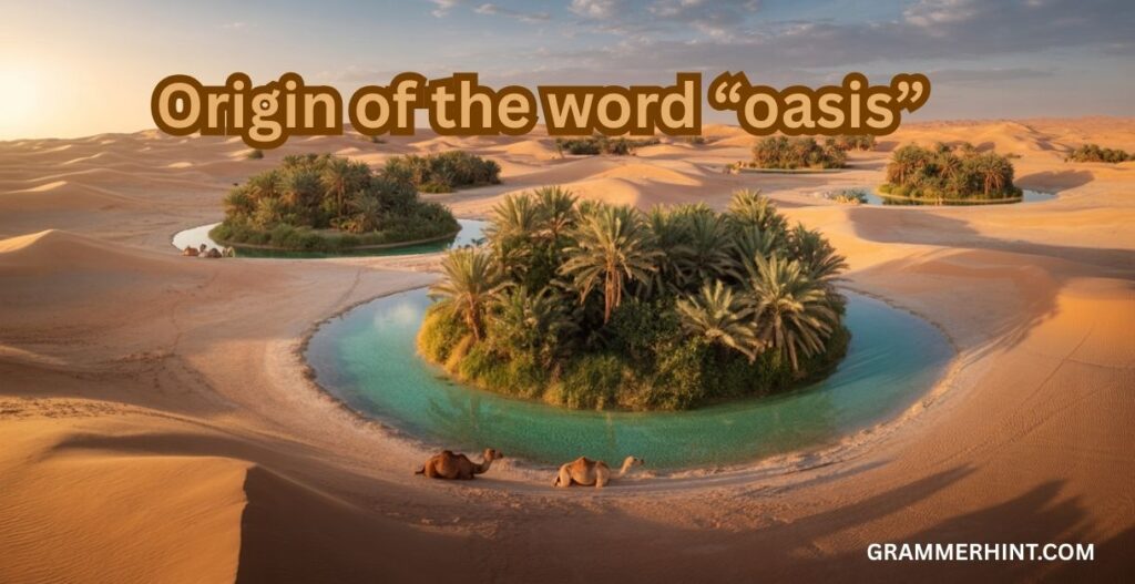 Origin of the word “oasis”