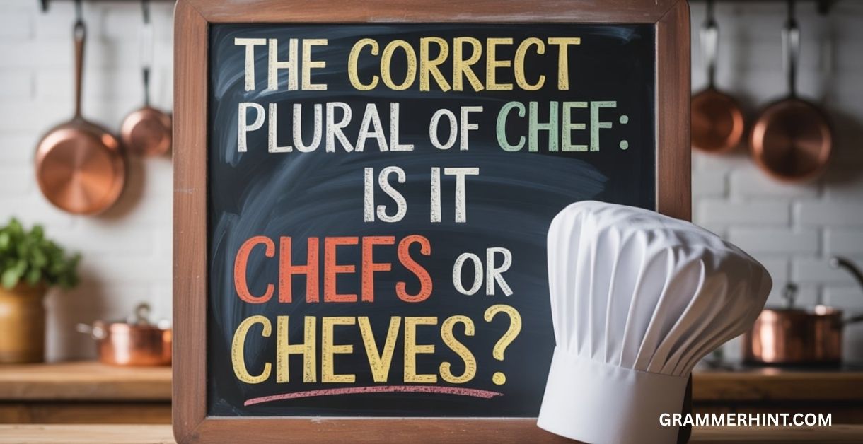 The Correct Plural of Chef: Is it Chefs or Cheves?
