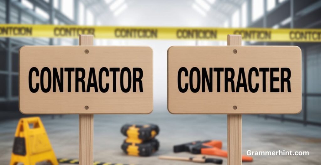 Contractor vs Contracter